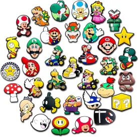 35Pcs Cartoon Charms for Clog Shoes Decoration, Cartoon Game Charms Accessories for Adult