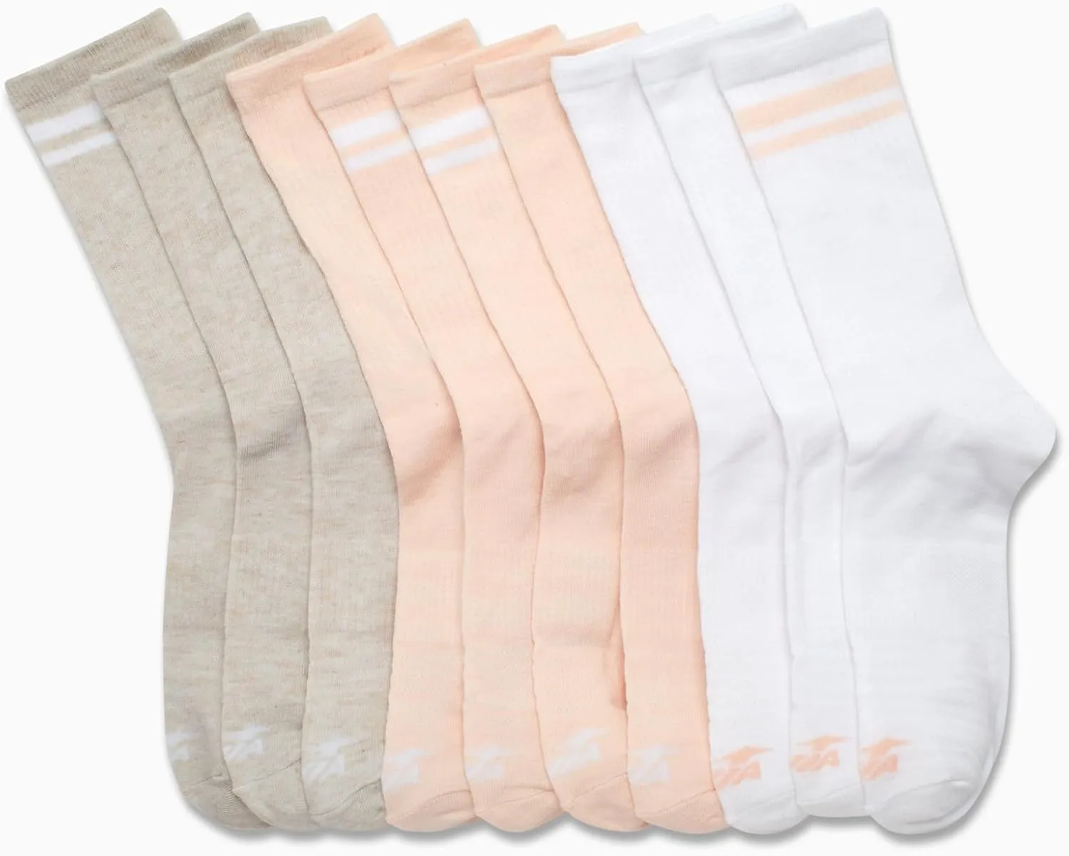 Avia Women's Socks - 10 Pack Performance Cushioned Mid Calf Athletic Crew Socks, Compression Socks for Women, Shoe Size: 4-10