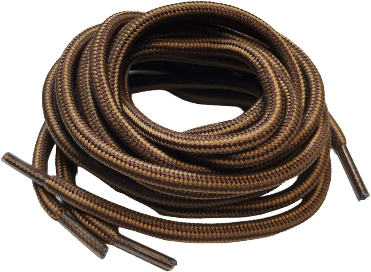 B&Q 3 Pairs Heavy Duty Round Boot Laces Shoelaces for Hiking Walking Construction Safety Work Boots Shoes