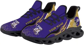 Custom Football Sneakers City Sports Slip-on Shoes Personalized Name Number, Gifts for Football Fans Men Women
