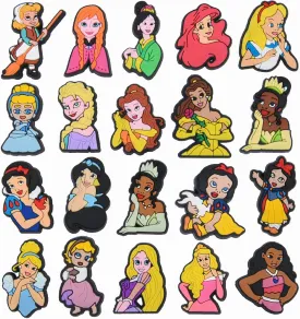 Lovely Princess Shoes Charms For Girls Cute Cartoon Shoes Pins Decoration Accessories For Women Men Party Favors Birthday Gifts