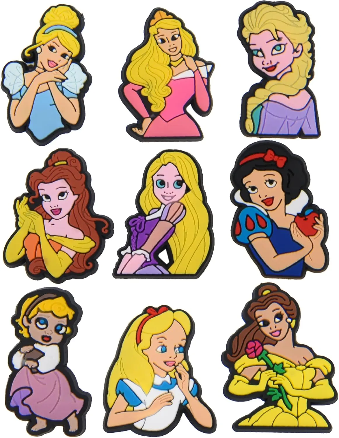 Lovely Princess Shoes Charms For Girls Cute Cartoon Shoes Pins Decoration Accessories For Women Men Party Favors Birthday Gifts