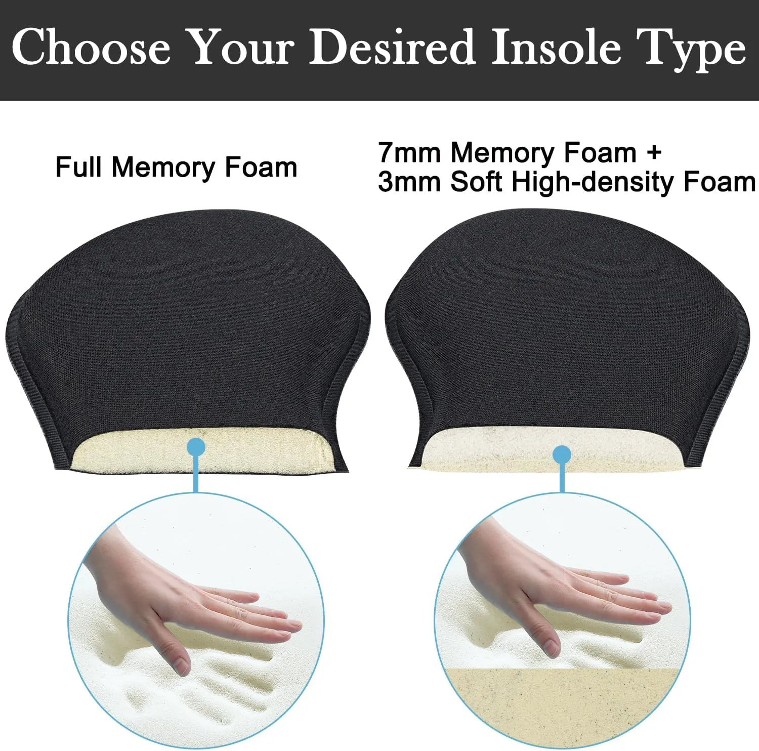 Memory Foam Insoles for Skechers Shoes, Replacement Inserts for Sneakers, Cushioned Inner Soles for Comfort and Foot Pain Relief