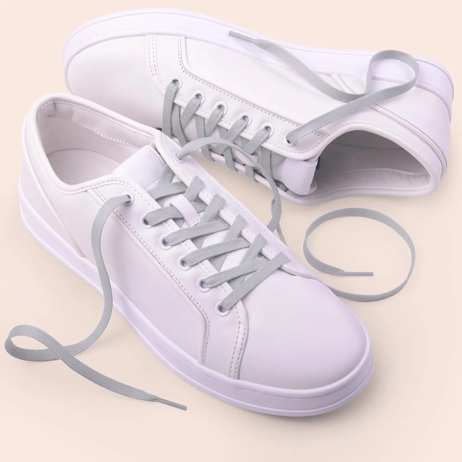 Miscly Flat Waxed Cotton Shoe Laces for Boots, Sneakers, and Shoes  Multiple Lengths and Colors Available