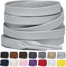 Miscly Flat Waxed Cotton Shoe Laces for Boots, Sneakers, and Shoes  Multiple Lengths and Colors Available
