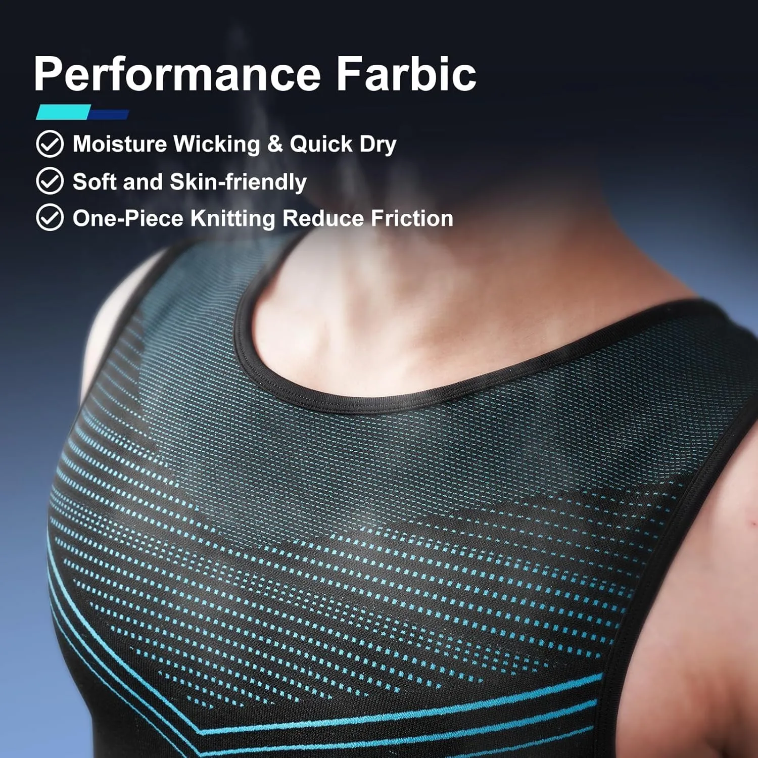 Odoland 3 Pack Men Compression Shirt, Tummy Control Slimming Undershirt Tank Top Men Body Shaper