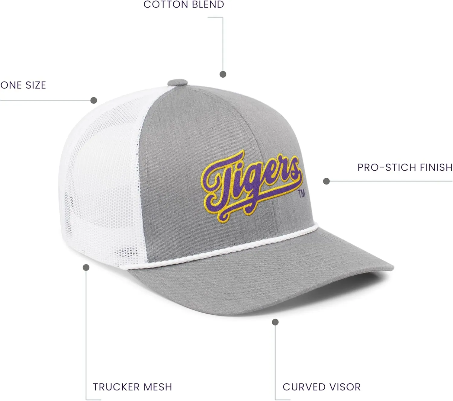 Pacific Headwear Trucker Snapback Braid Cap