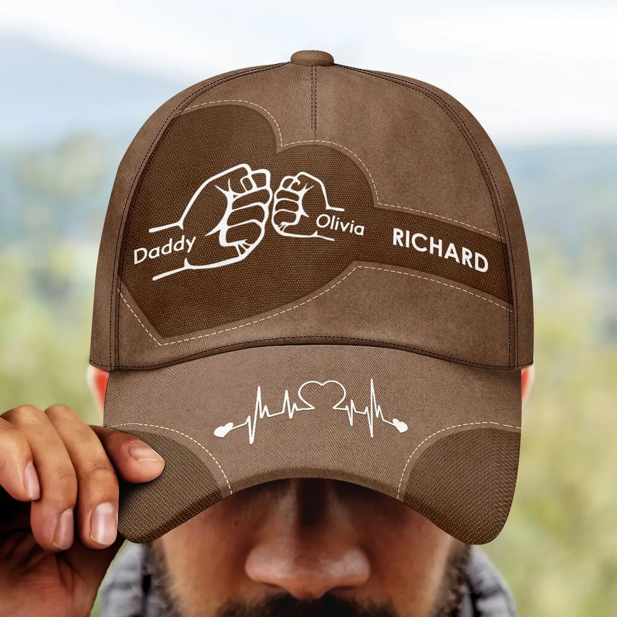 Personalized Dad Grandpa Cap - Custom Dad Grandpa Hat with Kids Name - Custom Gift for Daddy On Fathers Day