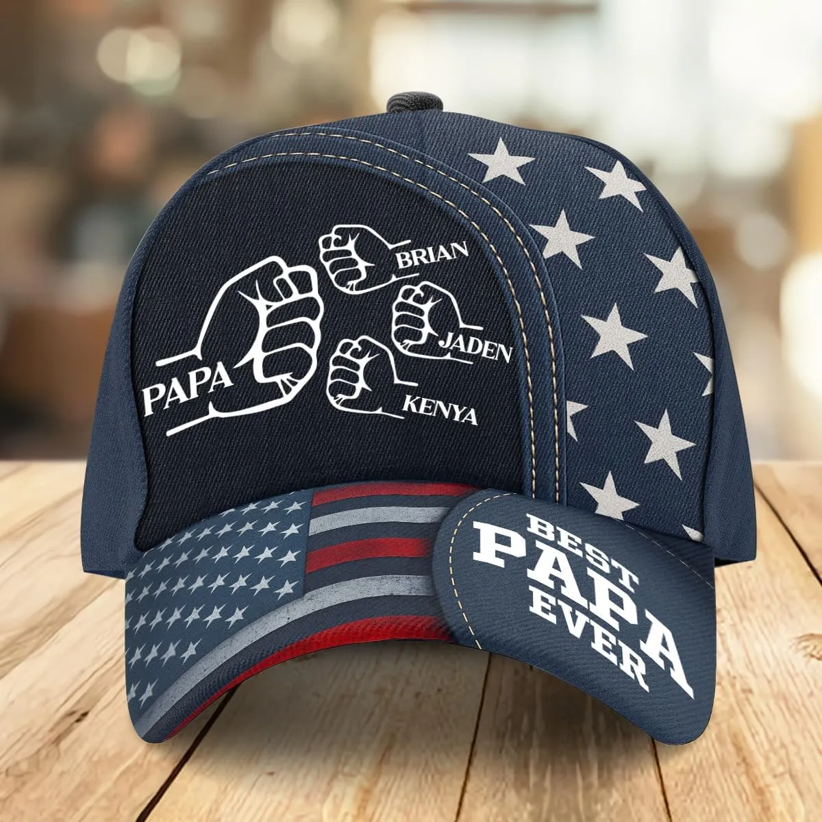 Personalized Dad Grandpa Cap - Custom Dad Grandpa Hat with Kids Name - Custom Gift for Daddy On Fathers Day