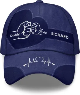 Personalized Dad Grandpa Cap - Custom Dad Grandpa Hat with Kids Name - Custom Gift for Daddy On Fathers Day
