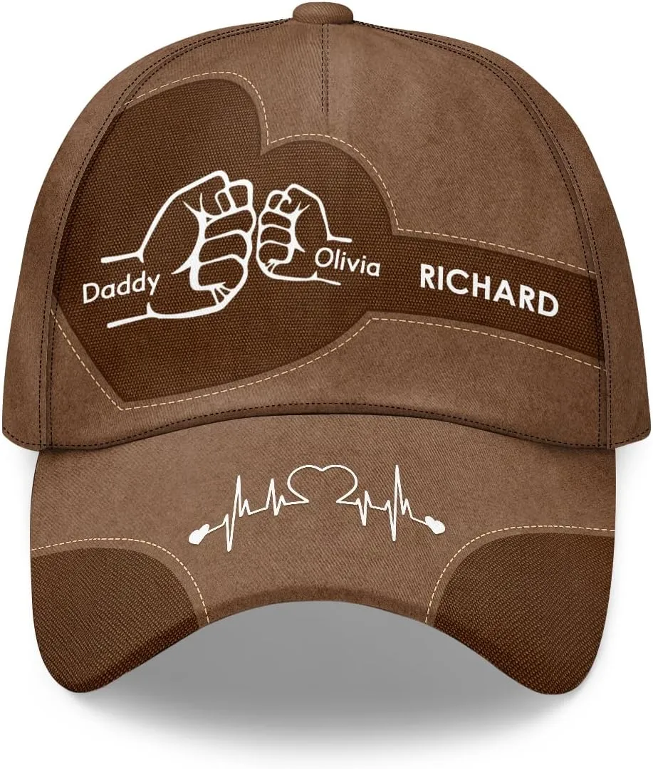 Personalized Dad Grandpa Cap - Custom Dad Grandpa Hat with Kids Name - Custom Gift for Daddy On Fathers Day
