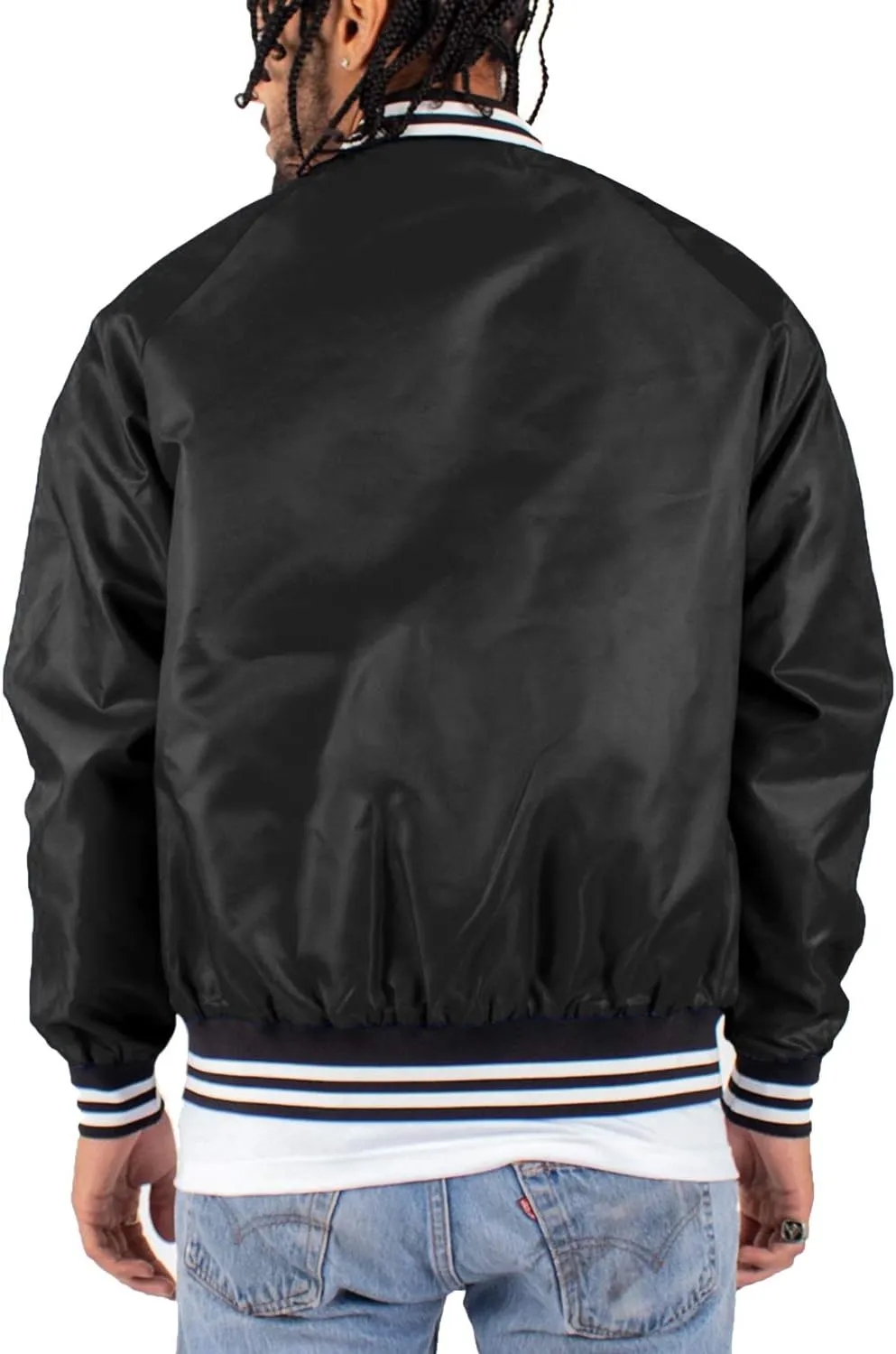 Shaka Wear Men??s Bomber Jacket ?C Classic Padded Relaxed Fit Water Resistant College Baseball Varsity Coat S-3XL