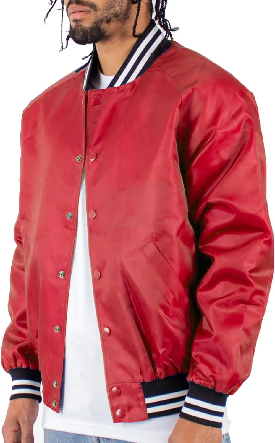 Shaka Wear Men??s Bomber Jacket ?C Classic Padded Relaxed Fit Water Resistant College Baseball Varsity Coat S-3XL