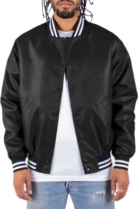Shaka Wear Men??s Bomber Jacket ?C Classic Padded Relaxed Fit Water Resistant College Baseball Varsity Coat S-3XL