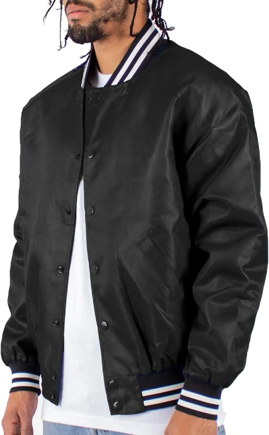 Shaka Wear Men??s Bomber Jacket ?C Classic Padded Relaxed Fit Water Resistant College Baseball Varsity Coat S-3XL