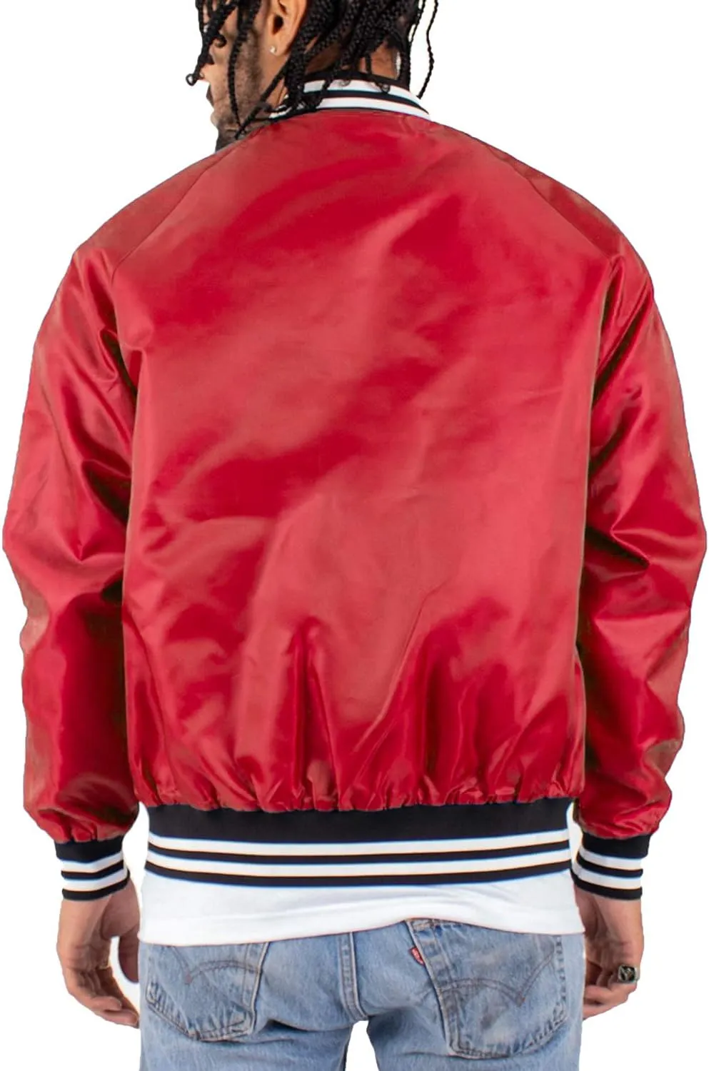 Shaka Wear Men??s Bomber Jacket ?C Classic Padded Relaxed Fit Water Resistant College Baseball Varsity Coat S-3XL