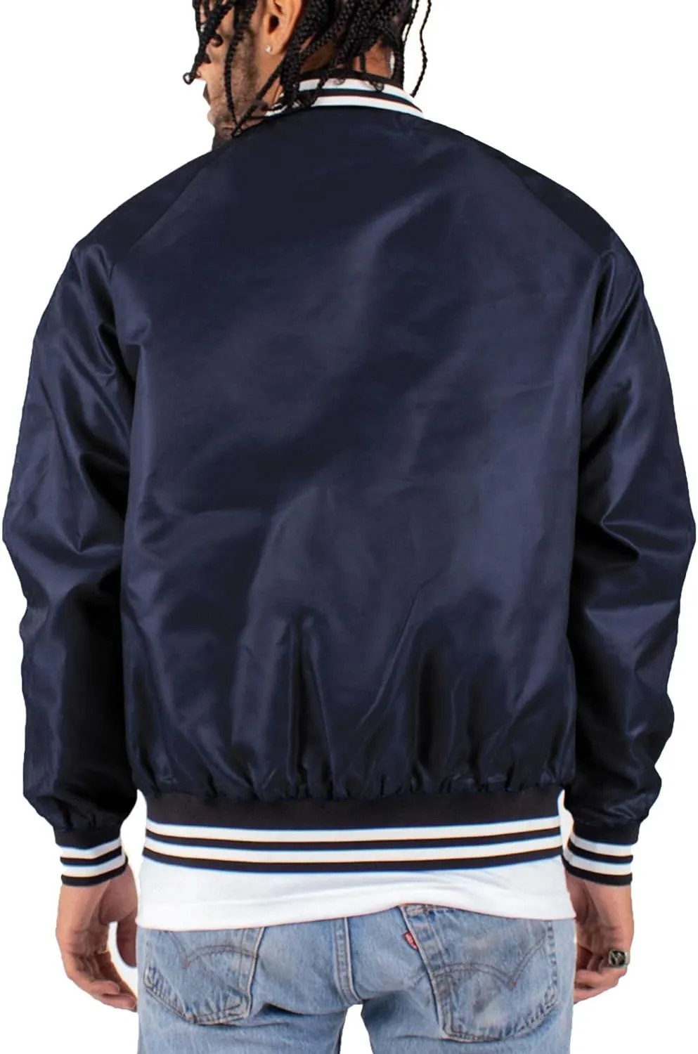 Shaka Wear Men??s Bomber Jacket ?C Classic Padded Relaxed Fit Water Resistant College Baseball Varsity Coat S-3XL