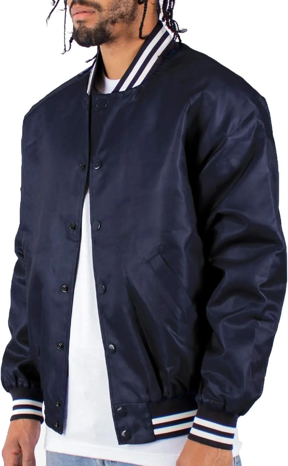 Shaka Wear Men??s Bomber Jacket ?C Classic Padded Relaxed Fit Water Resistant College Baseball Varsity Coat S-3XL