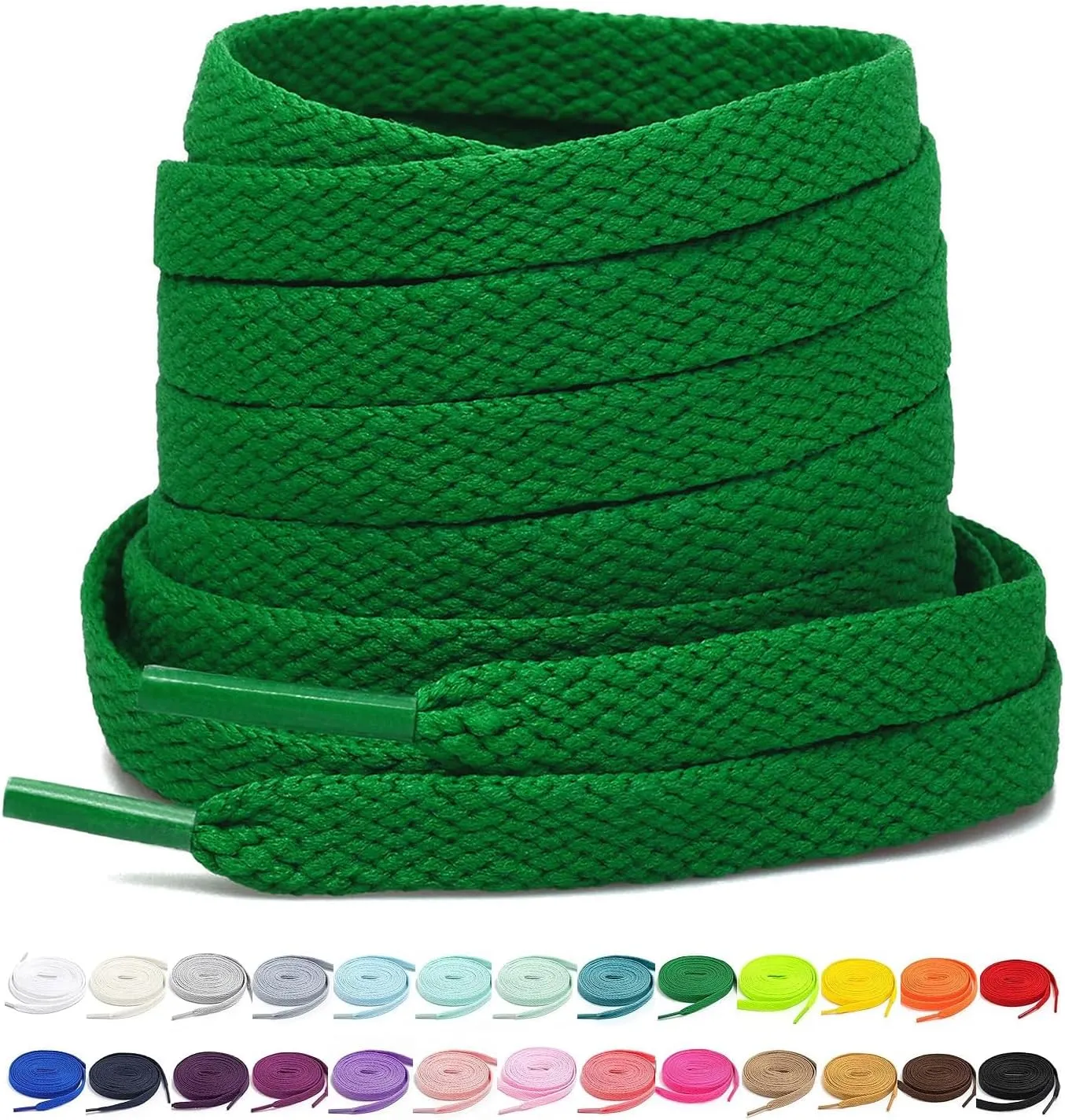 Stepace [2 Pairs Flat Shoe Laces for Sneakers 30"-72" Length 26 Color Shoelaces