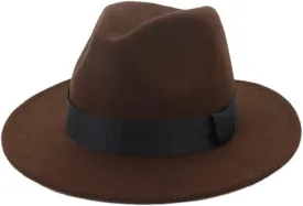 Women Witner Autumn Vintage Fedora WooWide Brim Hat Church Ladies Women's Jazz Hats