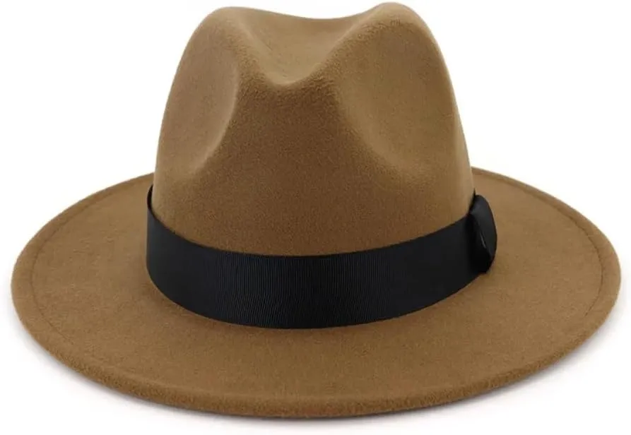 Women Witner Autumn Vintage Fedora WooWide Brim Hat Church Ladies Women's Jazz Hats